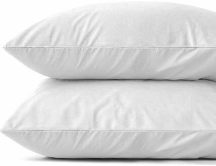 Sleeptime 2-PACK Velvet Kussensloop - Wit - Sleeptime - 60x70 Cm - Polyether - Dekbed-Discounter.nl