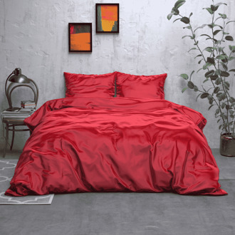 Sleeptime beauty skin care dekbedovertrek red - dekbedovertrek: 1-persoons (140 cm) Rood