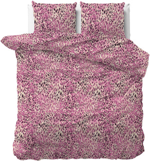 Sleeptime Dekbedovertrek Aida - Lits-Jumeaux (240x220 Cm) - Roze Microvezel - - Sleeptime - Dekbed-Discounter.nl