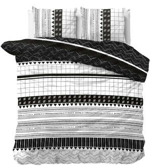 Sleeptime Dekbedovertrek Artic Stripe - Wit - Lits-Jumeaux (240x220 Cm) - Wit Polyester-katoen - Patroon - Sleeptime - Dekbed-Discounter.nl