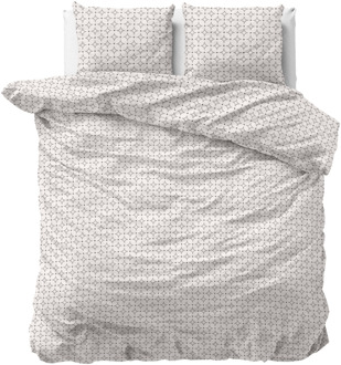 Sleeptime Dekbedovertrek Check It - Lits-Jumeaux (240x220 Cm) - Taupe Microvezel - Natuur - Sleeptime - Dekbed-Discounter.nl