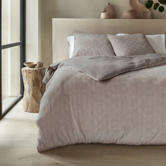 Sleeptime Dekbedovertrek Flanel Art - Taupe - Lits-Jumeaux (240x220 Cm) - - - Sleeptime - Dekbed-Discounter.nl - 240 x 200/220 cm