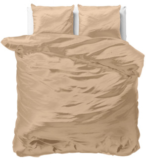 Sleeptime Dekbedovertrek Glans Satijn - Musthave voor Huid & Haar - Reguleert Talgproductie - Taupe Bruin