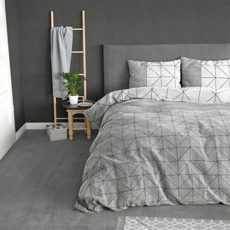 Sleeptime Flanel Gino Dekbedovertrek Grey-200x200/220 Grijs