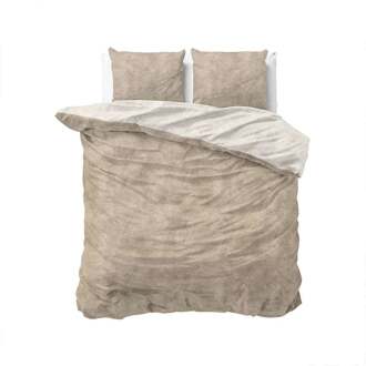 Sleeptime Flanel Twin Washed Cotton Dekbedovertrek Taupe-200x200|220 Bruin