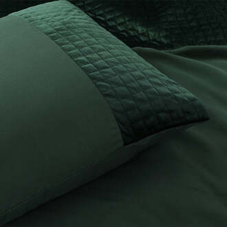 Sleeptime Kussensloop - Velvet Band - 2-PACK - Sleeptime - 60x70 Cm - Microvezel - Dekbed-Discounter.nl Groen - 60 x 70
