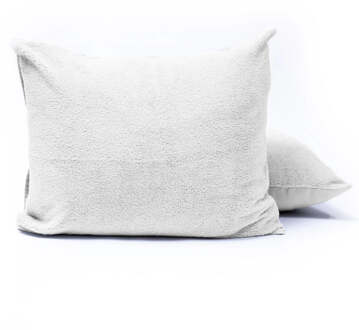Sleeptime Kussenslopen Teddy: 2-PACK - Wit - Dekbed-Discounter.nl