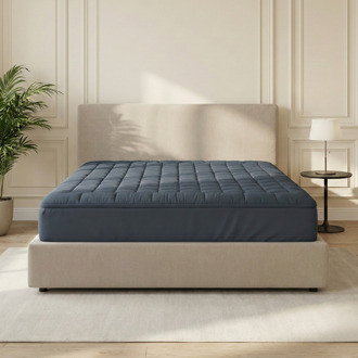 Sleeptime Sale: -40% | Wasbare Topper & Hoeslaken In 1 - Ultiem Slaapcomfort - Antraciet Wasbare Topper 140x200 Cm Sleeptime - Dekbed-Discounter.nl