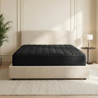 Sleeptime Sale: -40% | Wasbare Topper & Hoeslaken In 1 - Ultiem Slaapcomfort - Zwart Wasbare Topper 140x200 Cm Sleeptime - Dekbed-Discounter.nl