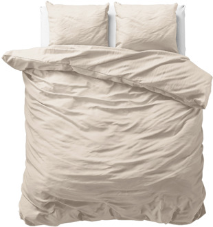 Sleeptime Sale: -50% | Dekbedovertrek Katoen Uni - Lichtgrijs - Lits-Jumeaux (240x220 Cm) - Grijs Katoen - Effen - Sleeptime - Dekbed-Discounter.nl