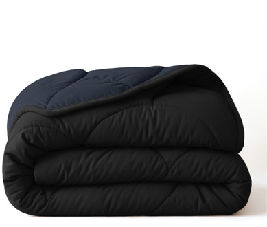 Sleeptime Sale: -50% | Wasbaar Dekbed Zonder Overtrek - Lazy Zonder Overtrek Double Face Zwart Antraciet - Exclusief Kussensloop & Perfect Voor Het Hele Jaar - 200x200 Cm - Dekbed-Discounter.nl