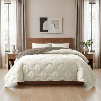 Sleeptime Sale: -50% | Wasbaar Lazy Dekbed Zonder Overtrek - Zonder Overtrek - Crème Kaki - Dekbed-Discounter.nl