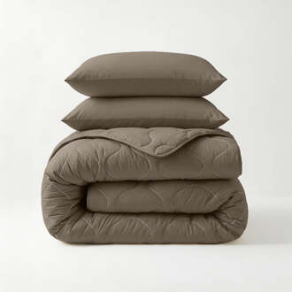 Sleeptime Sale: -50% | Wasbaar Lazy Dekbed Zonder Overtrek - Zonder Overtrek - Teak - Dekbed-Discounter.nl