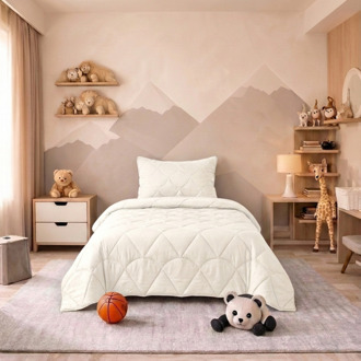 Sleeptime Wasbaar Kids Lazy Dekbed Zonder Overtrek - Zonder Overtrek - Velvet - Beige Off White - Dekbed-Discounter.nl