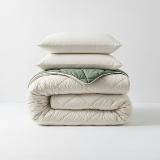 Sleeptime Wasbaar Lazy Dekbed Zonder Overtrek - Zonder Overtrek - Crème Groen - Dekbed-Discounter.nl