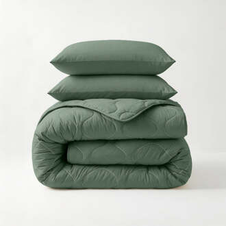 Sleeptime Wasbaar Lazy Dekbed Zonder Overtrek - Zonder Overtrek - Groen - Dekbed-Discounter.nl