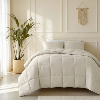 Sleeptime Wasbaar Lazy Dekbed Zonder Overtrek - Zonder Overtrek - Percale Katoen - Beige - Dekbed-Discounter.nl