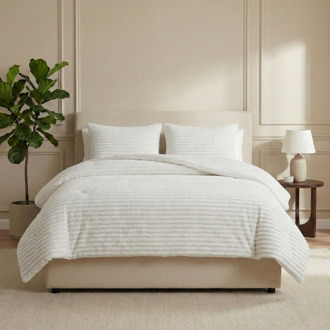 Sleeptime Wasbaar Lazy Dekbed Zonder Overtrek - Zonder Overtrek - Teddy Rib - Beige - Dekbed-Discounter.nl