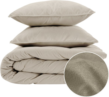 Sleeptime Wasbaar Lazy Dekbed Zonder Overtrek - Zonder Overtrek - Velvet - Taupe Grijs - Dekbed-Discounter.nl