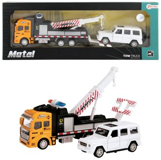 sleepwagen met auto Metal jongens geel