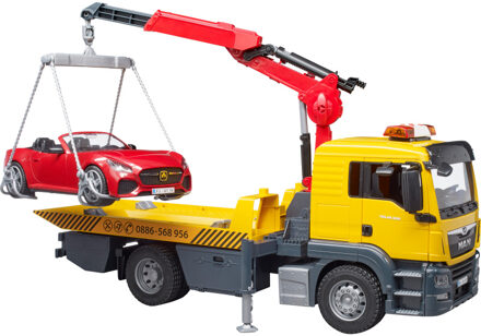 sleepwagen met Bruder roadster met licht en geluid (03750)