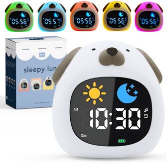 Sleepy Luna - 3-in-1 Slaaptrainer Hondje - Slaapwekker - Nachtlampje - White Noise