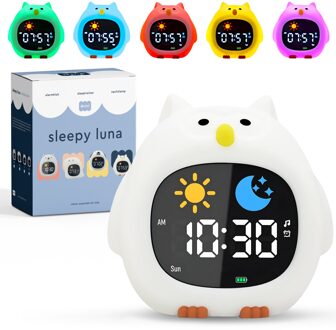 Sleepy Luna - 3-in-1 Slaaptrainer Uil - Slaapwekker - Nachtlampje - White Noise