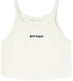 Sleeveless Tops Palm Angels , White , Dames - M,S,Xs