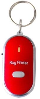 Sleutel Anti-Verloren En Vinden Object Sleutel Machine Fluitje Key Finder Led Lichtgevende Geluid Controle Sleutelhanger Sound Control Alarm Rood