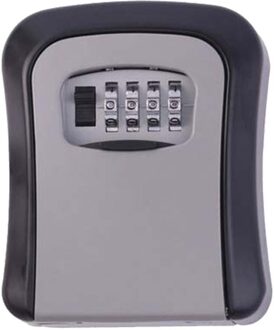 Sleutel Kluis 4 Cijfercombinatie Wachtwoord Toetsen Doos Sleutel Organizer Case Wandmontage Home Security Lock Tool Metal key Box 1