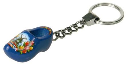 Sleutelhanger 1 klompje blauw 4cm