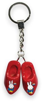 Sleutelhanger 2 klomp 4 cm rood