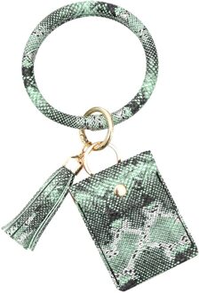 Sleutelhanger Armband Card Ronde Olie Kwast Hanger Armband & Bangle Sleutelhanger Voor Vrouwen Meisje Polsband Met Portefeuilles D3