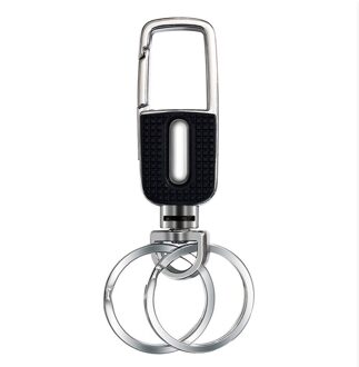 Sleutelhanger Creatieve Alloy Auto Sleutelhangers Dubbele-Ring Sleutelhangers Kleine Business Autosleutel Houder Portefeuilles