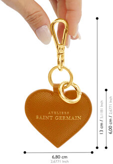 Sleutelhanger Hart Bruin - One Size