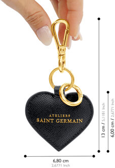 Sleutelhanger Hart Zwart - One Size