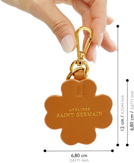 Sleutelhanger Klavertje vier Bruin - One Size