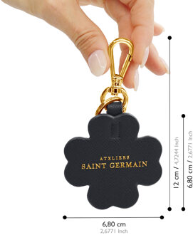 Sleutelhanger Klavertje Vier Zwart - One Size