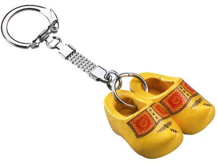 Sleutelhanger klompje dubbel geel Klassiek Geel - Beige - Creme