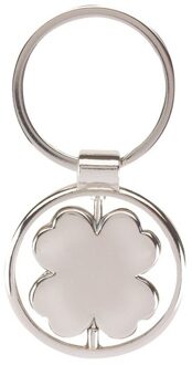 Sleutelhanger met draaibaar klavertje vier - 3,5 cm - Sleutelhangers - Geluksbrenger cadeau