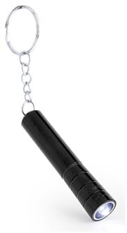 Sleutelhanger met zaklamp - 50x stuks - zwart - Uitdeel speelgoed cadeautjes - mini zaklampen