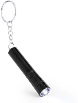 Sleutelhanger met zaklamp - zwart - Uitdeel speelgoed cadeautjes - mini zaklampen