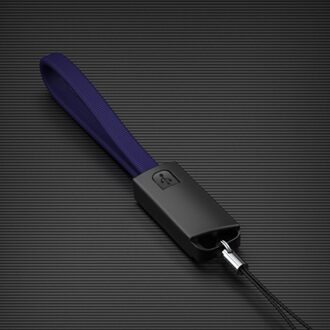 Sleutelhanger Micro Usb Type C Kabel Snel Opladen Kabel Voor Samsung S10 A51 A71 Note10 Charger Sleutelhanger Koord Korte cabel Lading blauw / For Micro USB