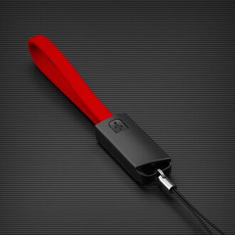 Sleutelhanger Micro Usb Type C Kabel Snel Opladen Kabel Voor Samsung S10 A51 A71 Note10 Charger Sleutelhanger Koord Korte cabel Lading rood / For Micro USB