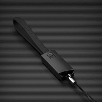 Sleutelhanger Micro Usb Type C Kabel Snel Opladen Kabel Voor Samsung S10 A51 A71 Note10 Charger Sleutelhanger Koord Korte cabel Lading zwart / For Micro USB