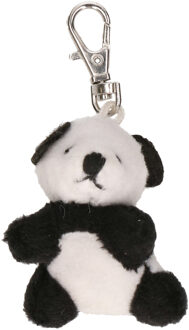 Sleutelhanger panda - pluche panda knuffel dier - 5 cm - tas clips Multi