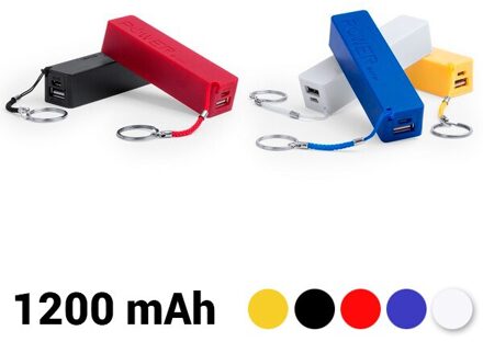 Sleutelhanger Power Bank 1200 Mah 144941 zwart