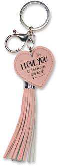 Sleutelhanger /Tashanger +Tassel / Kwast i Love You