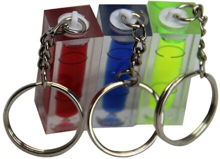 Sleutelhanger Waterpas Plastic Hoge precisie Draagbare Vierkante Niveau Bubble Kleine Horizontale Bubble Twee Lijn Inclinometer