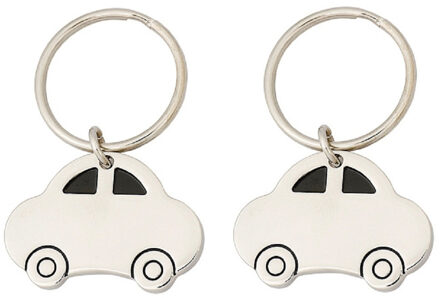 Sleutelhangers met auto van 4,5 cm - Pakket van 2x stuks - Rijbewijs gehaald/geslaagd/nieuwe auto ca